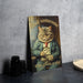 Find Someone Who Cares Metal Sign - Edgy Cat Humor, Cool Feline Art, Sarcastic Decor, Unique Wall Accent, Quirky Pet Illustration