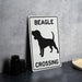 Beagle Crossing Metal Sign, Dog Lover Gift, Pet Safety Sign, Outdoor Decor, Home Accessory