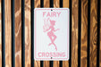 Fairy Crossing Metal Sign, Enchanted Garden Decor, Fantasy Wall Art, Magical Home Accessory, Unique Gift