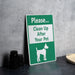 Dog Waste Sign - Eco Metal, Responsible Pet, Outdoor Etiquette