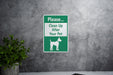 Dog Waste Sign - Eco Metal, Responsible Pet, Outdoor Etiquette