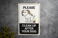 Pet Cleanup Metal Sign - Dog Park, Green Reminder, Eco Friendly