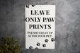 Metal Dog Clean-Up Sign - Eco Etiquette, Responsible Owner, Yard Care