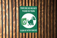 Dog Poop Sign - Metal, Eco Conscious, Outdoor Responsibility