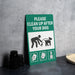 Yard Dog Sign - Please Clean Up, Metal, Green Living, Pet Etiquette