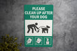 Yard Dog Sign - Please Clean Up, Metal, Green Living, Pet Etiquette