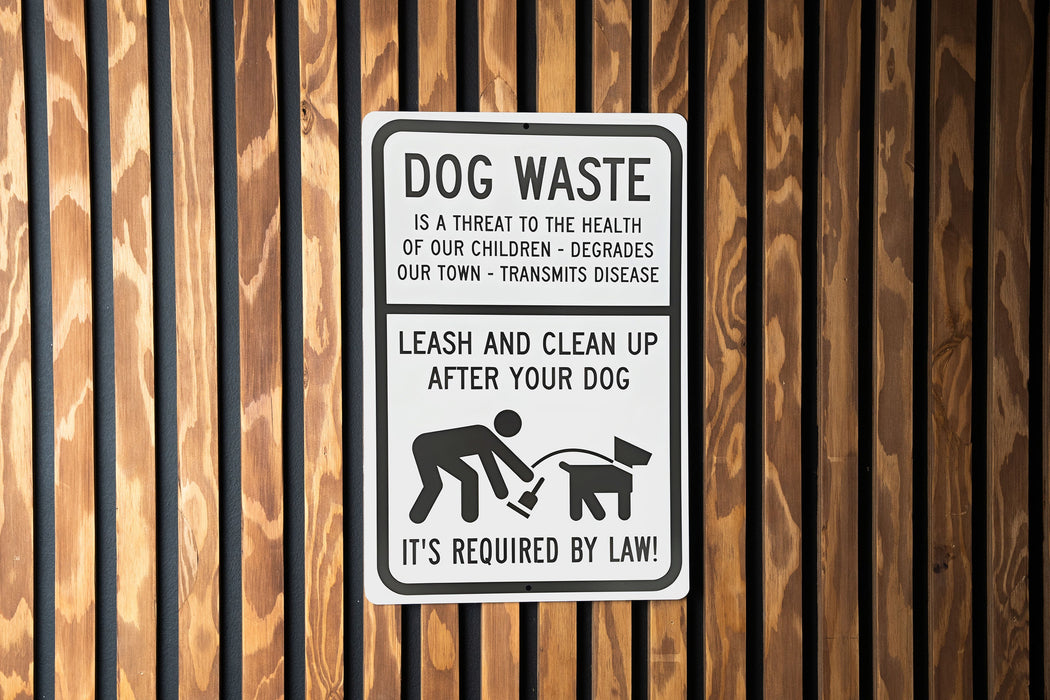 Please Clean Pet Sign - Metal, Eco Care, Dog Waste Management