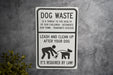 Please Clean Pet Sign - Metal, Eco Care, Dog Waste Management