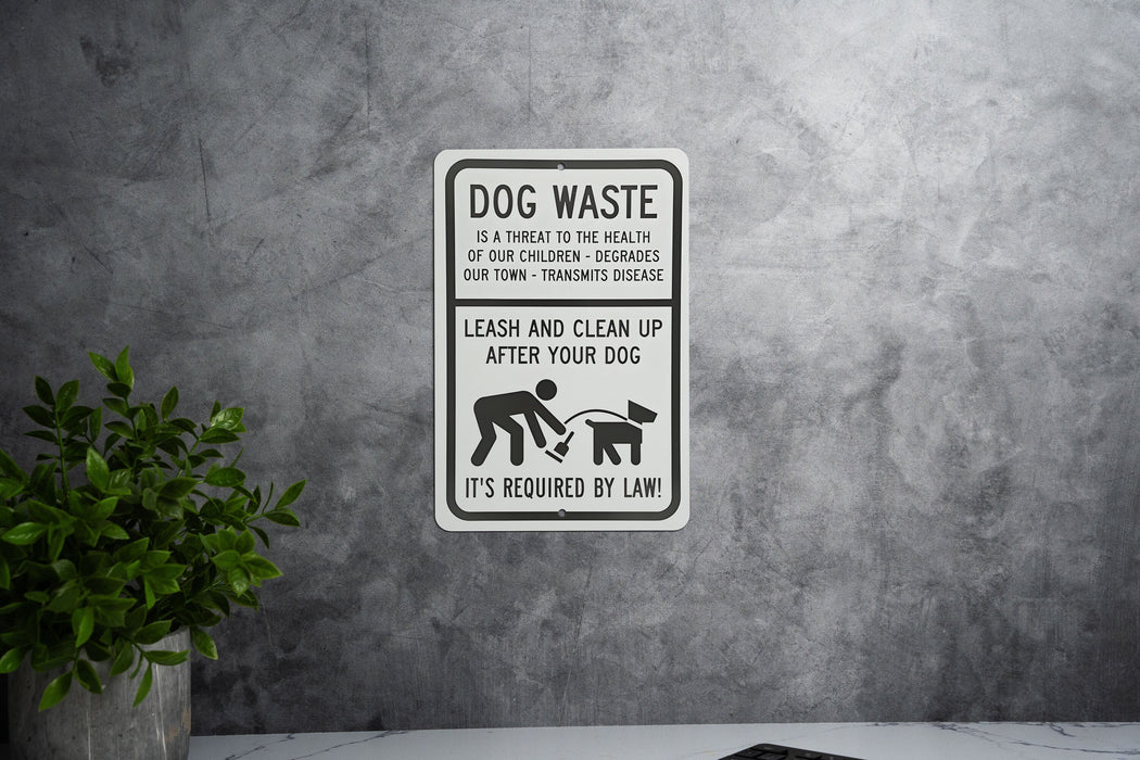 Please Clean Pet Sign - Metal, Eco Care, Dog Waste Management