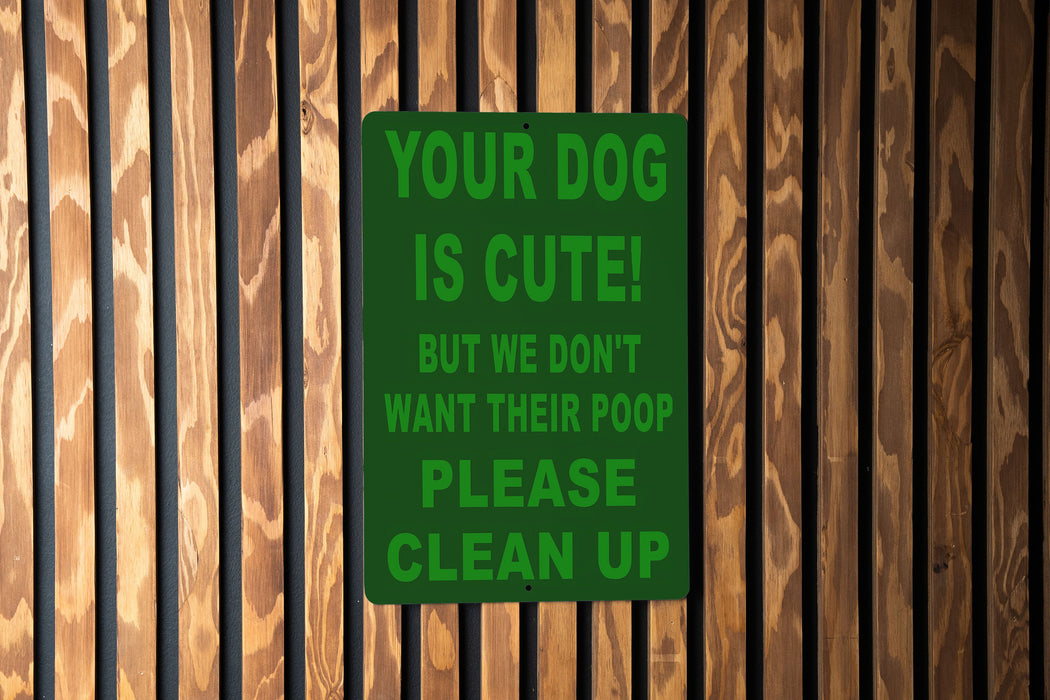 Eco Pet Waste Sign - Clean Up After Dog, Metal, Responsible Care