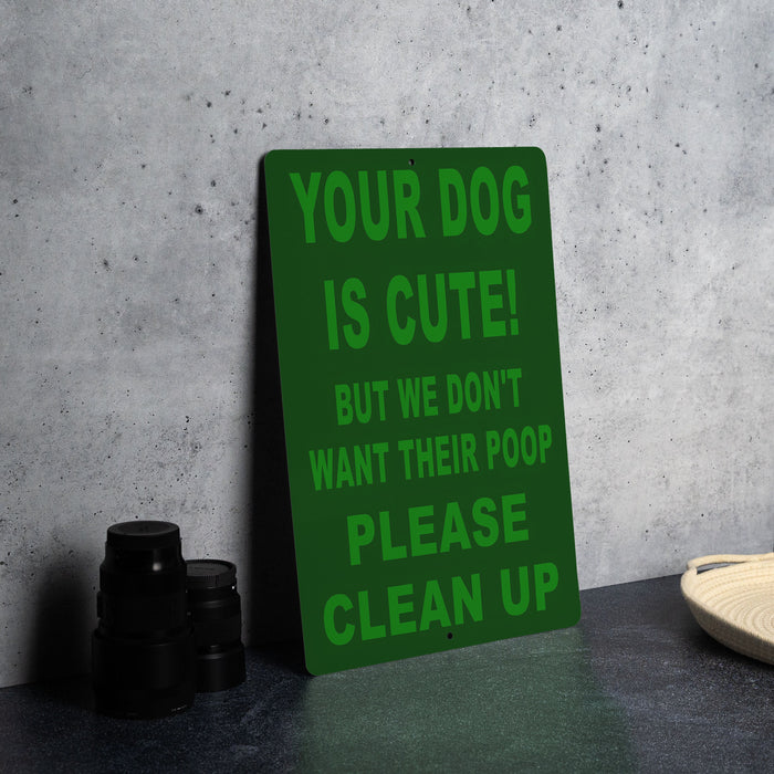 Eco Pet Waste Sign - Clean Up After Dog, Metal, Responsible Care