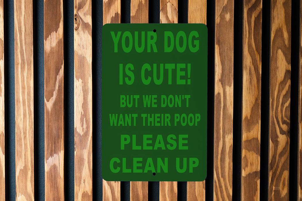 Eco Pet Waste Sign - Clean Up After Dog, Metal, Responsible Care
