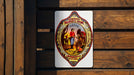 Biningers Bourbon Vintage Metal Poster - Travelers Guide Sign, Classic Bar Decor