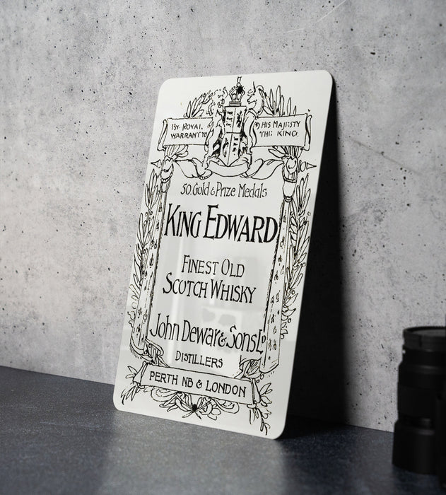 King Edward Scotch Whisky Vintage Metal Poster - Retro Liquor Ad, Bar Wall Decor