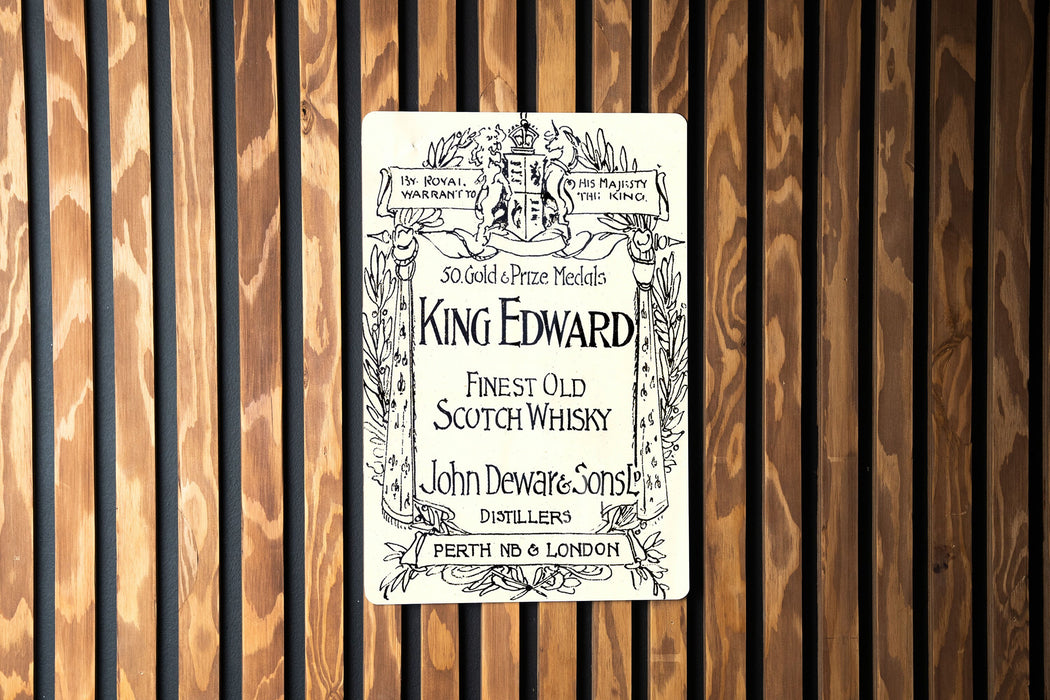 King Edward Scotch Whisky Vintage Metal Poster - Retro Liquor Ad, Bar Wall Decor