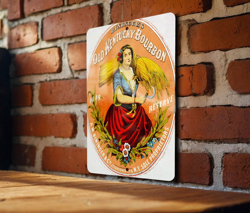 Old Kentucky Bourbon Vintage Metal Poster - Classic Whiskey Ad, Speakeasy Wall Decor