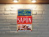 Sapon Soap Vintage Metal Poster - Classic Laundry Ad, Retro Soap Decor
