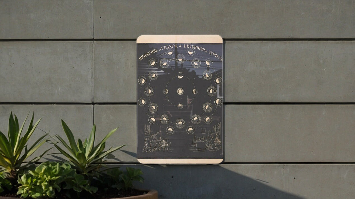 Vintage Astronomy Illustration Metal Poster - Classic Space Art, Celestial Wall Decor
