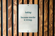 Baking.. Because Murder is Wrong Metal Sign, Funny Kitchen Decor, Baker Humor, Quirky Home Sign, Unique Gift for Bakers