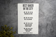 Best Baker in the City Metal Sign, Funny Reviews, Quirky Bakery Decor, Unique Baker Gift, Humorous Kitchen Art