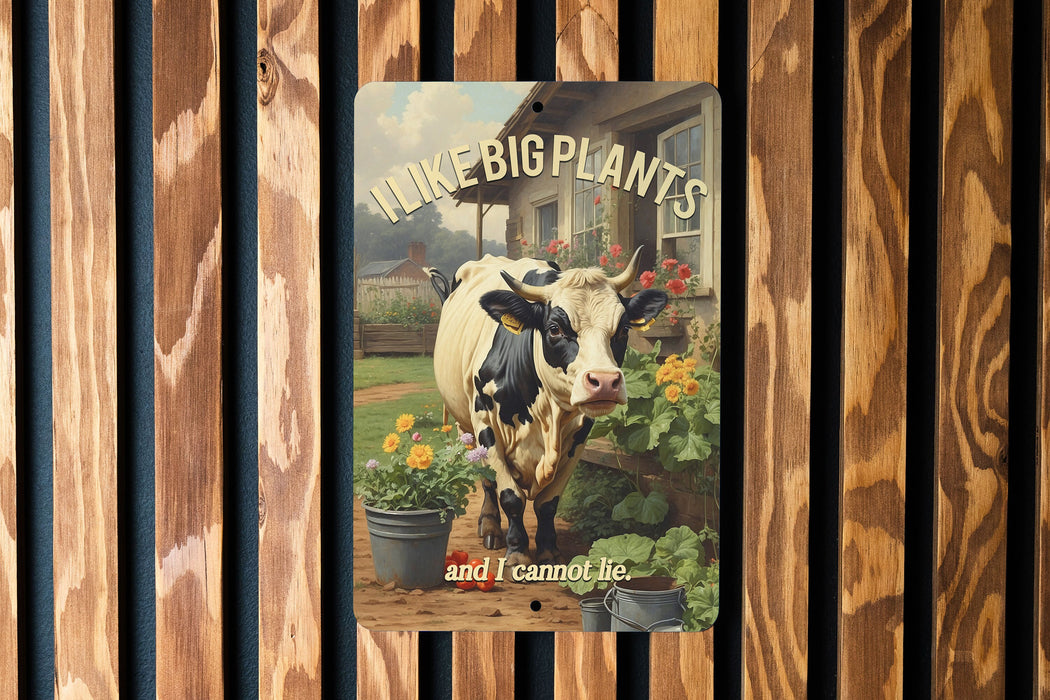 I like big plants and I cannot lie Metal Sign - Plant Lover Decor, Urban Jungle, Home Gardening, Funny Plant Quote, Green Thumb Gift