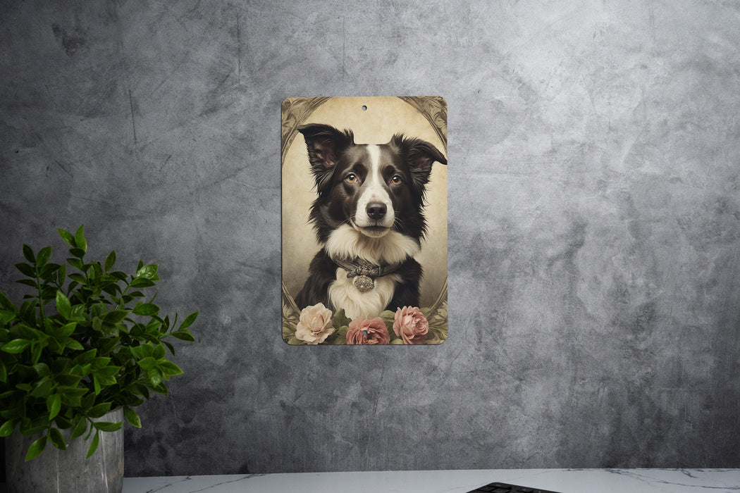Victorian Portrait of Border Collie Metal Sign - Classic Dog Art, Pet Lover Gift, Vintage Decor, Canine Elegance, Heritage Breed Sign