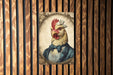 Victorian Portrait of a Chicken Metal Sign - Farmhouse Chic, Poultry Lover Gift, Vintage Bird Art, Rustic Decor, Classic Hen Portrait