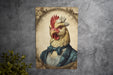 Victorian Portrait of a Chicken Metal Sign - Farmhouse Chic, Poultry Lover Gift, Vintage Bird Art, Rustic Decor, Classic Hen Portrait