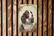 Victorian Portrait of an English Springer Metal Sign - Elegant Dog Art, Springer Spaniel Gift, Classic Decor, Pet Lover, Heritage Breed Sign