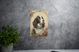 Victorian Portrait of an English Springer Metal Sign - Elegant Dog Art, Springer Spaniel Gift, Classic Decor, Pet Lover, Heritage Breed Sign