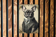 Victorian Portrait of a French Bulldog Metal Sign - Vintage Frenchie Art, Bulldog Lover Gift, Classic Decor, Pet Portrait, Chic Home Accent