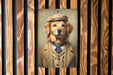 Victorian Portrait of a Golden Retriever Metal Sign - Regal Dog Art, Retriever Lover Gift, Vintage Decor, Warm Pet Portrait, Home Accent