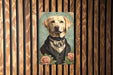 Victorian Portrait of a Labrador Retriever Metal Sign, Vintage Dog Art, Home Decor, Pet Lover Gift, Wall Hanging, Animal Portrait