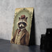 Victorian Portrait of a Raccoon Metal Sign, Antique Animal Art, Unique Home Decor, Vintage Wall Art, Raccoon Lover Gift