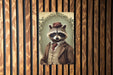 Victorian Portrait of a Raccoon Metal Sign, Antique Animal Art, Unique Home Decor, Vintage Wall Art, Raccoon Lover Gift