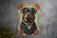 Victorian Portrait of a Rottweiler Metal Sign, Classic Dog Art, Home Decor, Vintage Pet Portrait, Rottweiler Owner Gift