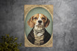 Victorian Portrait of a Beagle Metal Sign, Classic Dog Art, Vintage Home Decor, Beagle Owner Gift, Antique Pet Portrait