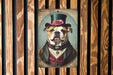 Victorian Portrait of a Bulldog Metal Sign, Antique Dog Art, Bulldog Lover Gift, Vintage Home Decor, Unique Pet Portrait