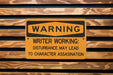 Warning Writer Working Beware of Character Assassination Metal Sign, Literary Humor, Writing Process Alert, Author's Warning