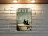 Bath Time Cat Metal Poster - Cat Art, Relaxing Bath, Home Decor, Cute Animal, Bathroom Sign