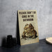 Don't Do Coke Bathroom Metal Poster - Bathroom Rules, Humor Sign, Quirky Notice, Guest Decor, Wall Art