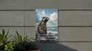Crushing Existence Weight Metal Poster - Existential Thought, Deep Quote, Philosophical Art, Mind Burden, Reflective Decor