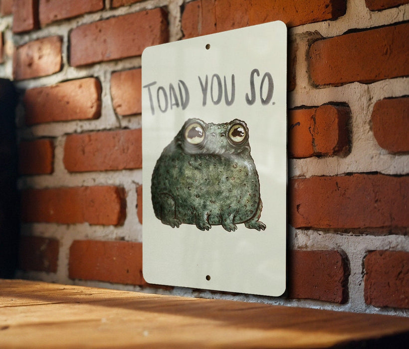 Toad You So Metal Poster - Amphibian Humor, Whimsical Art, Nature Pun, Cute Toad, Funny Decor