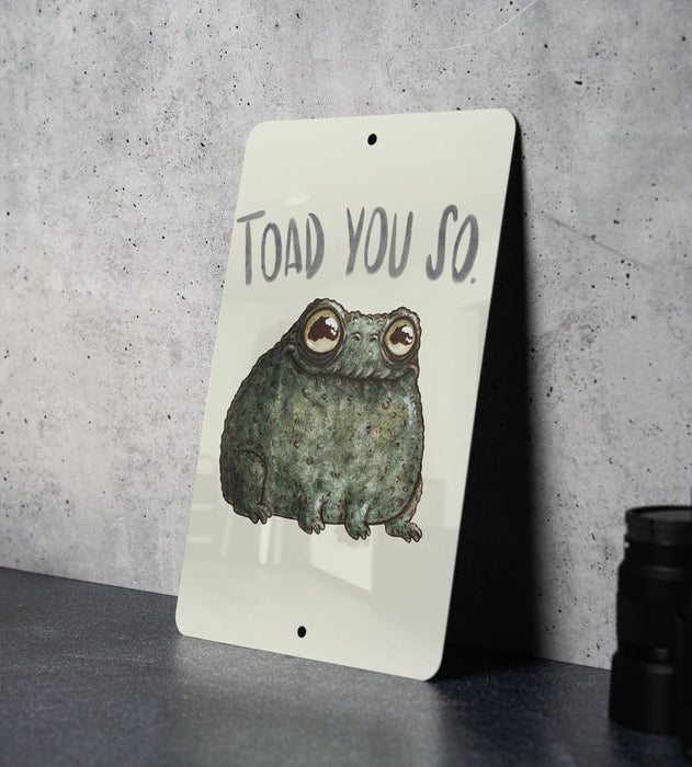 Toad You So Metal Poster - Amphibian Humor, Whimsical Art, Nature Pun, Cute Toad, Funny Decor