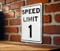 Speed Limit 1 MPH Metal Sign - Durable Aluminum Safety Signage for Controlled Areas