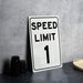 Speed Limit 1 MPH Metal Sign - Durable Aluminum Safety Signage for Controlled Areas