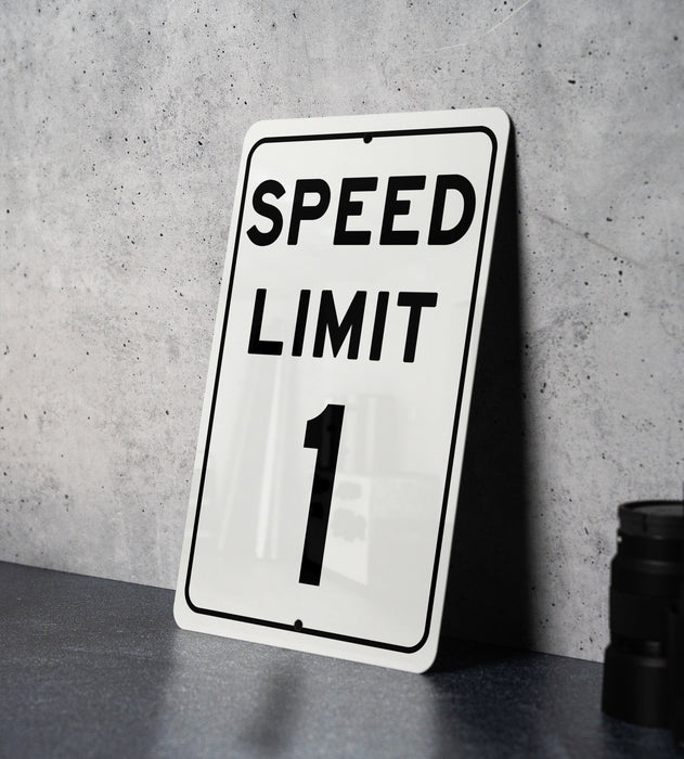 Speed Limit 1 MPH Metal Sign - Durable Aluminum Safety Signage for Controlled Areas