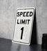 Speed Limit 1 MPH Metal Sign - Durable Aluminum Safety Signage for Controlled Areas
