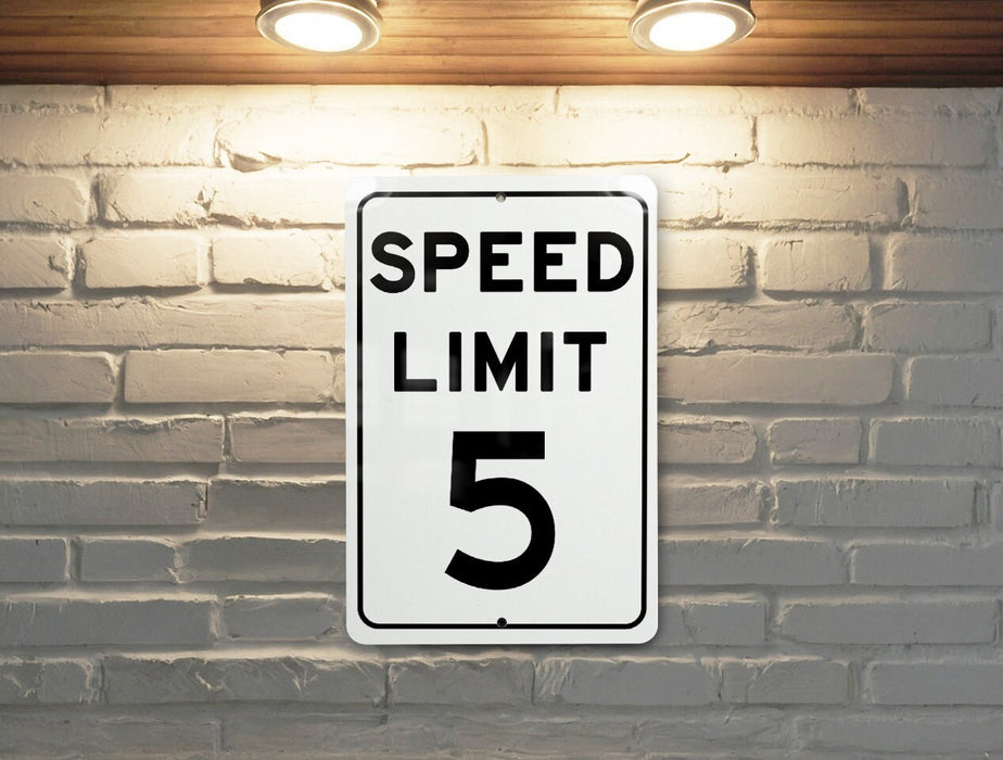 Speed Limit 5 MPH Sign - Safe Speed Aluminum Signage for Areas Requiring Caution