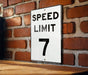 Speed Limit 7 MPH Sign - Unique Aluminum Traffic Sign for Specific Speed Regulation